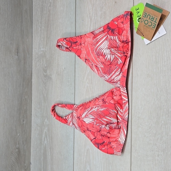 NWT Volcom Women Sea U soon Halter Eco True Swim bikini top sz L - Picture 2 of 8